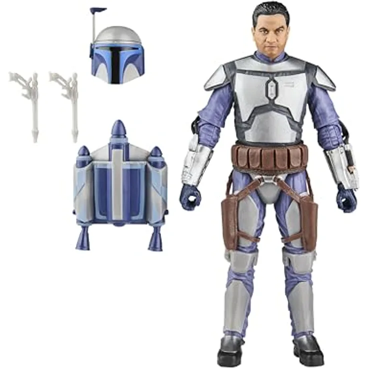 Star Wars The Black Series Jango Fett, Premium Action-Figur (15 cm) mit Helm, Jetpack und Blastern, Angriff der Klonkrieger