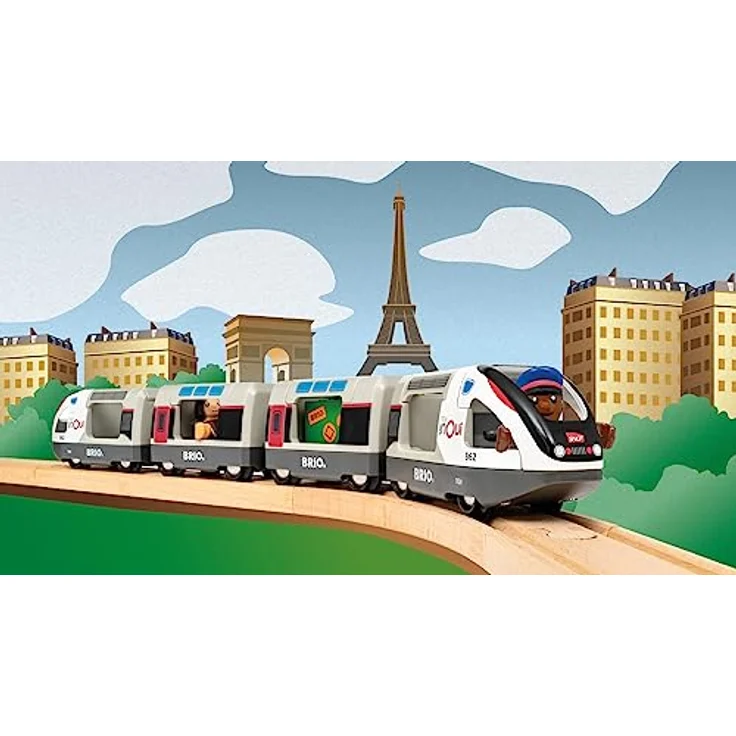 BRIO® Spielzeug-Eisenbahn BRIO® WORLD, TGV Hochgeschwindigkeitszug für 6 Figuren, Originaldesign, kompatibel mit BRIO World – Bild 3