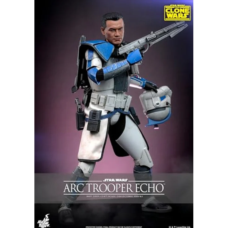 Hot Toys Star Wars: The Clone Wars 1/6 Actionfigur Arc Trooper Echo, 30 cm, mit Fensterbox und Schuber – Bild 1