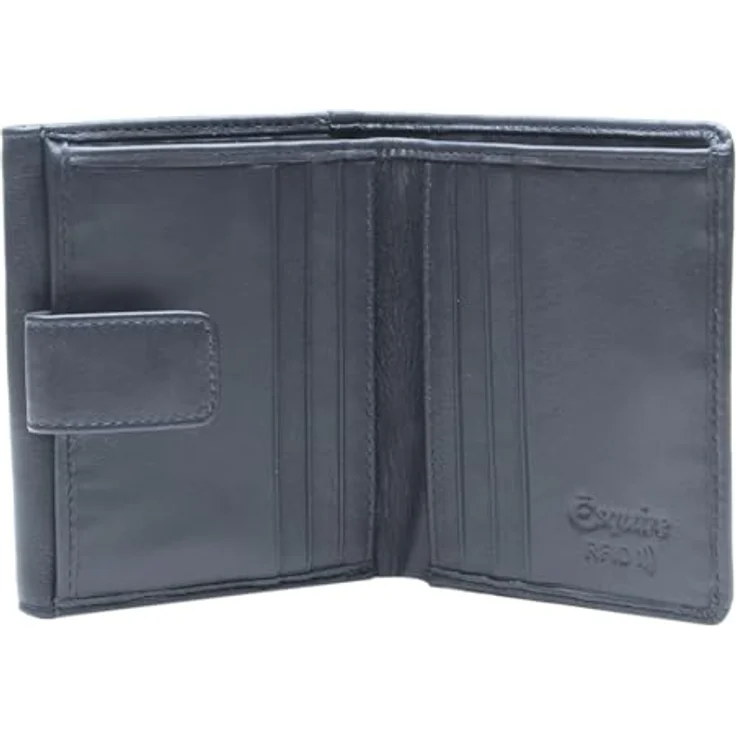 Esquire Viktoria Geldbörse RFID, 10 cm x 8 cm x 1 cm, aus 100% Leder, blau – Bild 2