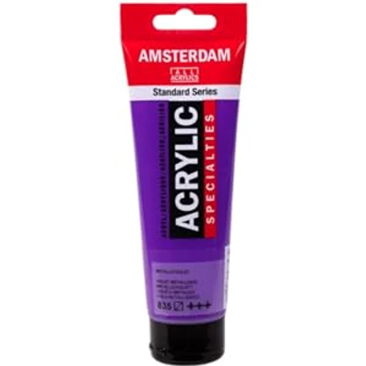 Amsterdam Talens Acrylfarbe 120 ml Künstlerqualität, Metallisch Violett, lichtecht und wasserverdünnbar – Bild 2