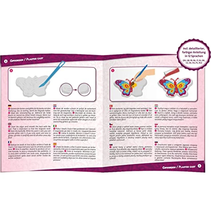 Lena Gipsabguss Glitzerschmetterlinge – Bild 4