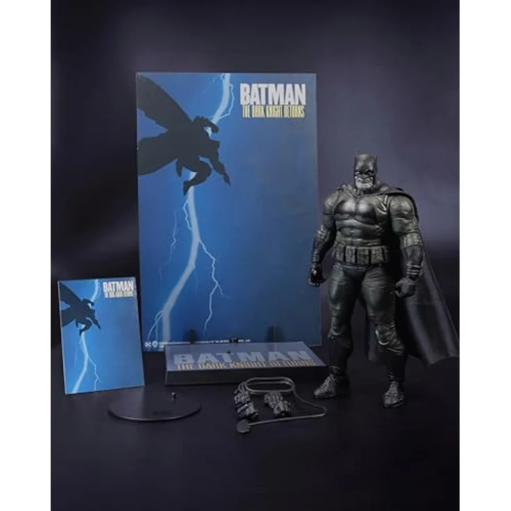 McFarlane DC Multiverse Cover Recreations Actionfigur Batman, 18 cm, beweglich mit Zubehör und Deluxe-Base, Gold Label – Bild 4