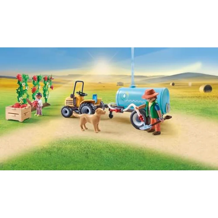 Playmobil® Traktor mit Anhänger und Wassertank (71442), Country Konstruktions-Spielset, (117 St), teilweise aus recyceltem Material, Made in Germany – Bild 6