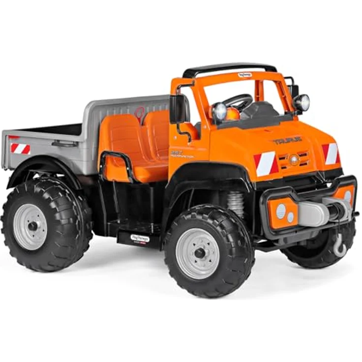 Peg Perego Taurus, IGOD0117 Kinderelektroauto mit 2,5 und 4,5 MPH, Heckklappe, und Arbeitsscheinwerfer, schwarz – Bild 2