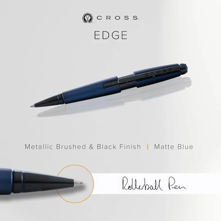 Cross Rollerball Edge, Mattblau, inkl. Geschenkbox, Gel-Tinte, dokumentenecht, auswechselbare Mine – Bild 4