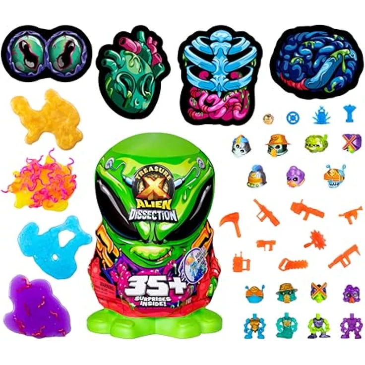 TREASURE X Mega Alien Dissection Spielset, 30 cm groß mit über 35 Überraschungen und kombinierbaren Alien-Figuren – Bild 4