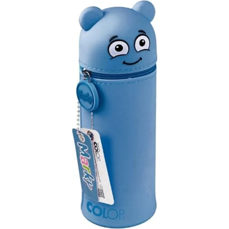 COLOP Federtasche Marky, 6.2 x 21.7 cm, trendiges Emoji-Design aus strapazierfähigem Silikon mit sicherem Reißverschluss – Bild 1