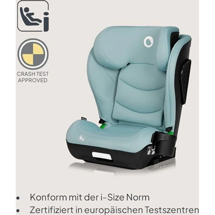 lionelo Autokindersitz NEAL I-SIZE, für Kinder von 100-150 cm, Isofix & Gurt, Getränkehalter, waschbarer Bezug – Bild 2