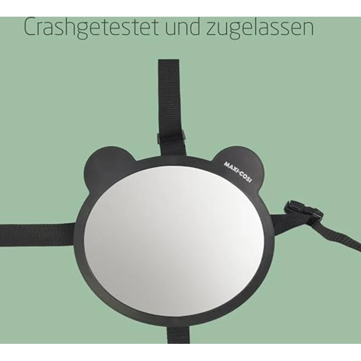 Maxi-Cosi Rücksitzspiegel, Autositzspiegel 360° Verstellbar, Weitwinkelansicht, Einfache Installation, Crashtest getestet und zugelassen, Für Baby, Kleinkind und Kind, Schwarz – Bild 4