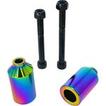 Blunt Alu Pegs mit Achsen neochrome, Stuntscooter Zubehör in Aluminium - 2 Stück