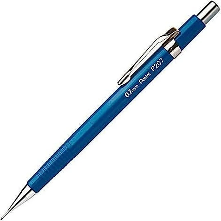Pentel P207 Druckbleistift blau, HB 0,7 mm, bruchsichere HI-Polymer-Mine, integrierter Radierer – Bild 4