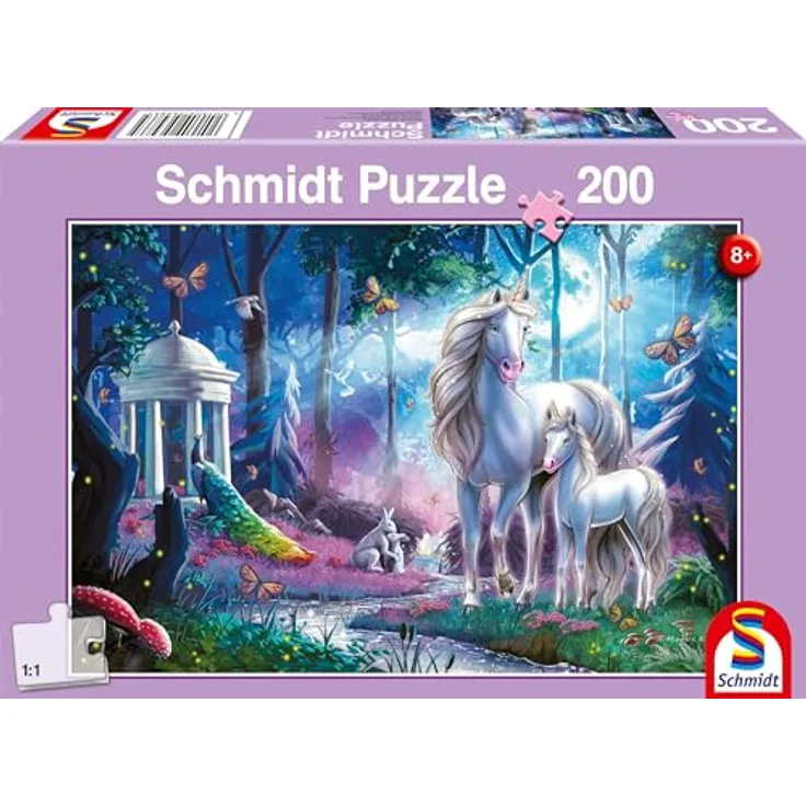 Schmidt Spiele Einhornstute mit Fohlen 200 Teile Kinderpuzzle, bunt