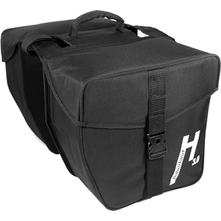 Haberland Basic Doppelpacktasche, Hohe Qualität, Optimale Passform, Langlebigkeit, Vielseitigkeit, Schwarz, 31x31x16 cm – Bild 1
