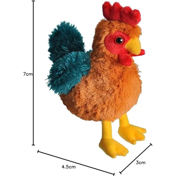 Wild Republic Hug 'ems Plüschtier, Kuscheltier, Hahn 18 Cm – Bild 3