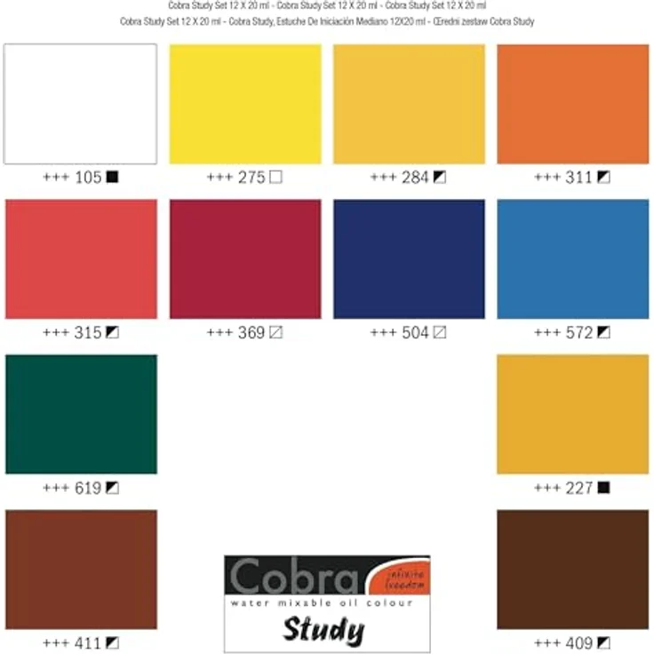 Talens Cobra Study Set, Malfarben 12 x 20 ml, schützend und kompakt – Bild 2