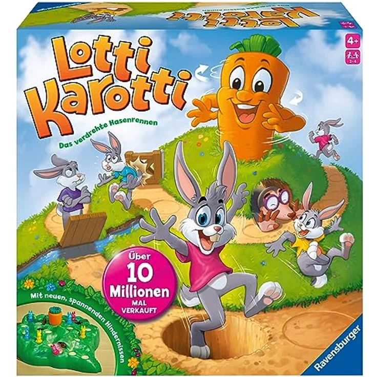 Ravensburger Kinderspiele 22343 - Lotti Karotti - Wettlaufspiel für 2 bis 4 Spieler ab 4 Jahren – Bild 2