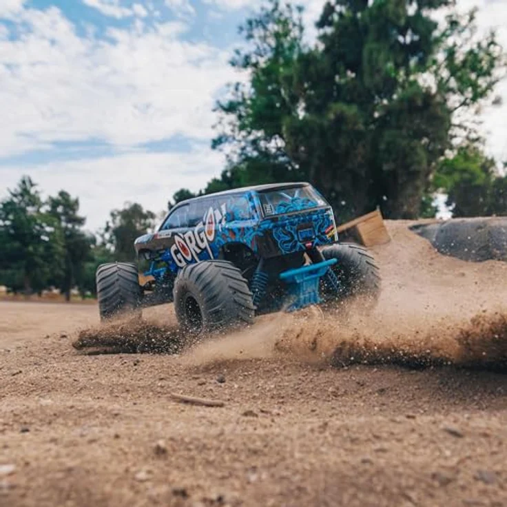 Arrma RC-Buggy Arrma Gorgon 4x2 Mega 550 Monstertruck RTR 1:10 Blau, Ready-to-Run, Brushless-Ready Antriebsstrang, LiPo-kompatible Spektrum-Elektronik – Bild 6