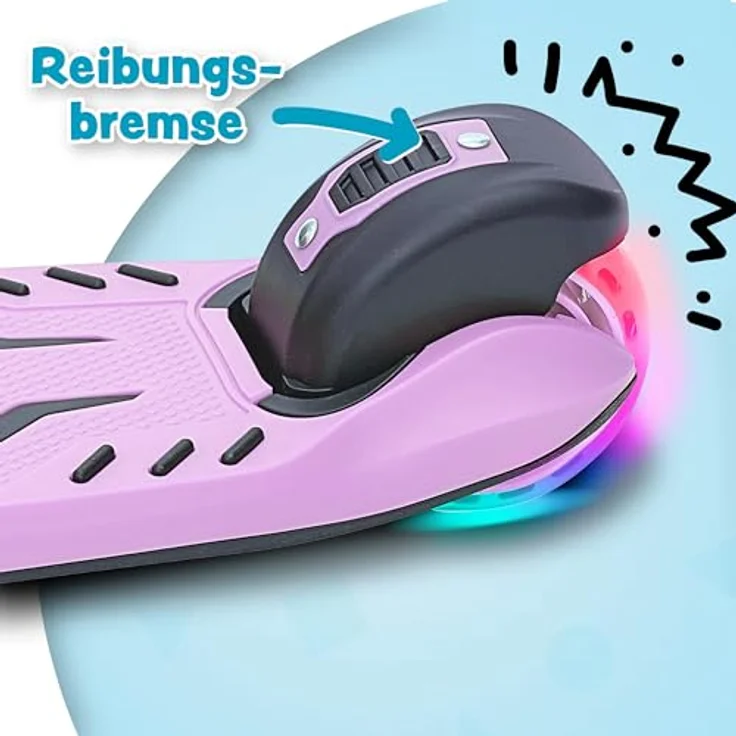 Apollo KidsPro 4 Kinderroller | klappbarer Kinder Scooter, höhenverstellbarer Dreiradscooter | Roller Kinder 3 Jahre Altersempfehlung | Kinderroller 3 Räder mit LED Rollen | Scooter Kinder-gerecht - Blau – Bild 4