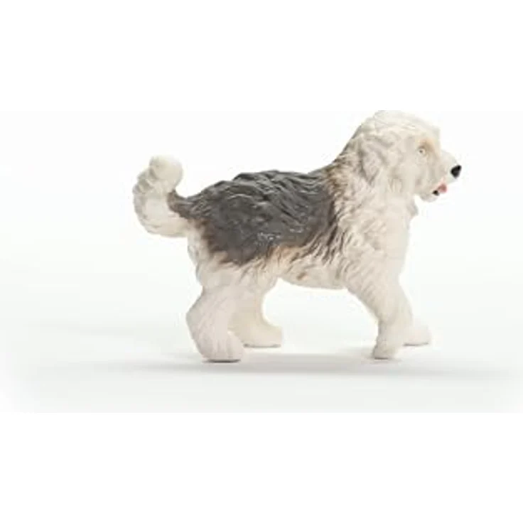 Schleich Bobtail (13968) Farm World, detailgetreue Figur mit üppigem Fell, ca. 7,7 x 2,5 x 5,7 cm – Bild 4