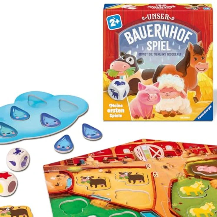 Ravensburger Unser Bauernhofspiel - Meine ersten Spiele, Würfelspiel für 1-4 Spieler ab 2 Jahren, kooperatives Kinderspiel für Mädchen und Jungen – Bild 2