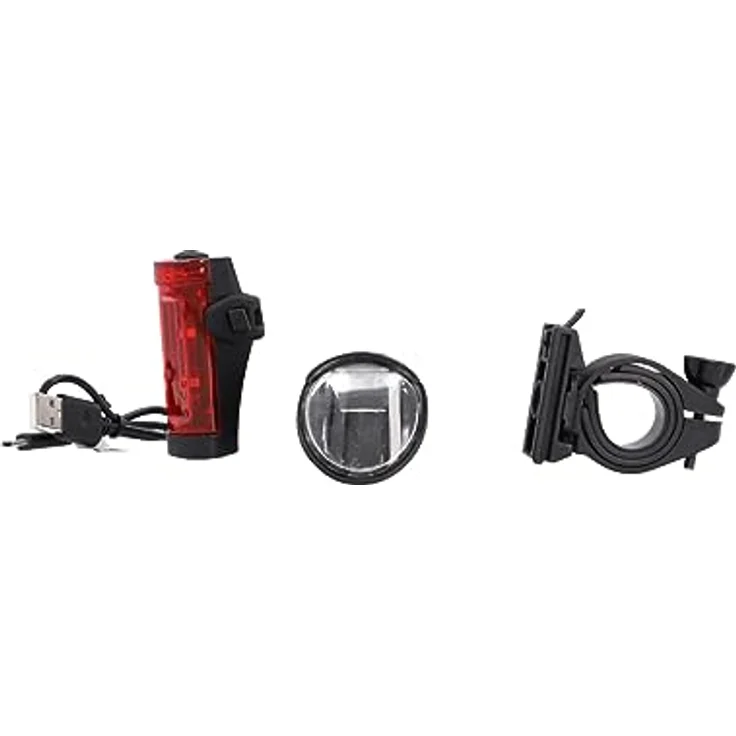 FISCHER Fahrrad LED-Akku Beleuchtungs-Set small-box, spritzwassergeschützt, wiederaufladbar, einfache Montage, schwarz, 1 Stück – Bild 2