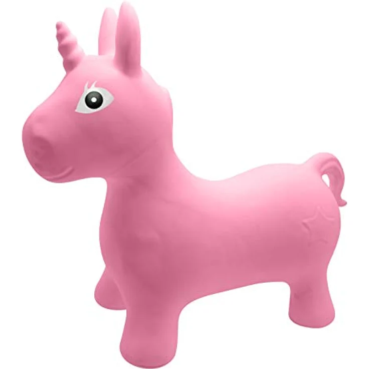 Lexibook Inflatable Jumping Plush Unicorn (BGP050UNI), Aufblasbares Hüpfeinhorn für Kinder, max. Tragfähigkeit 50 kg, ergonomische Sitzfläche – Bild 3