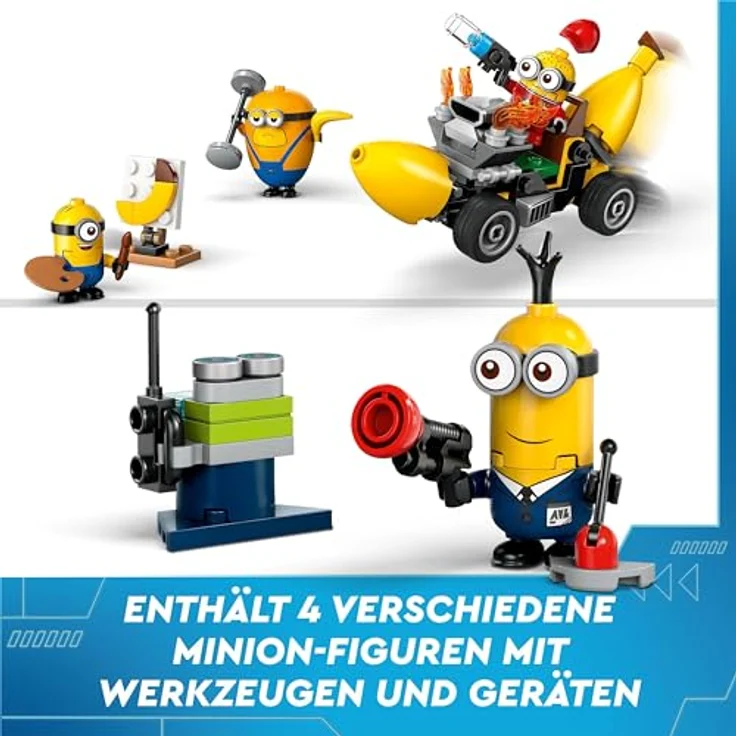 LEGO Ich – Einfach unverbesserlich 4: Minions und das Bananen Auto, 4 Minifiguren, Kinderspielzeug, Geschenk für Jungen und Mädchen, 75580 - Preisvergleich – Bild 5