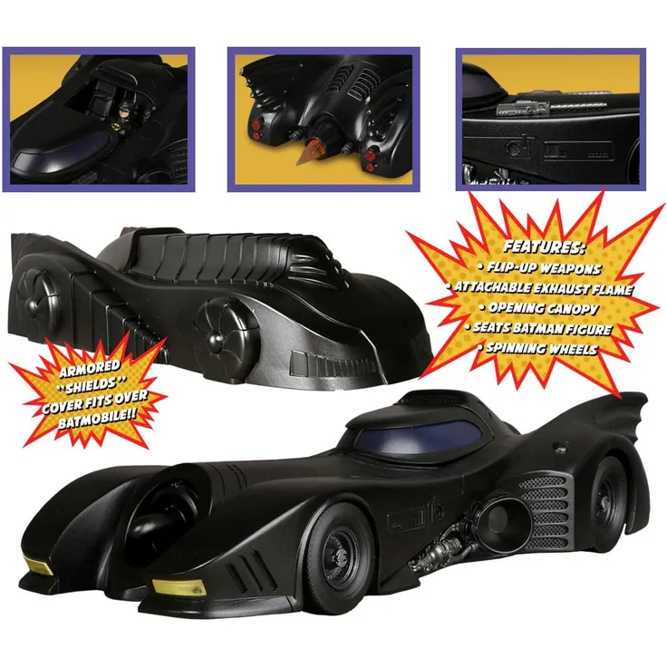 MEZCO Batman (1989) 5 Points Fahrzeug Batmobile, Sammelfigur mit detaillierter Verarbeitung