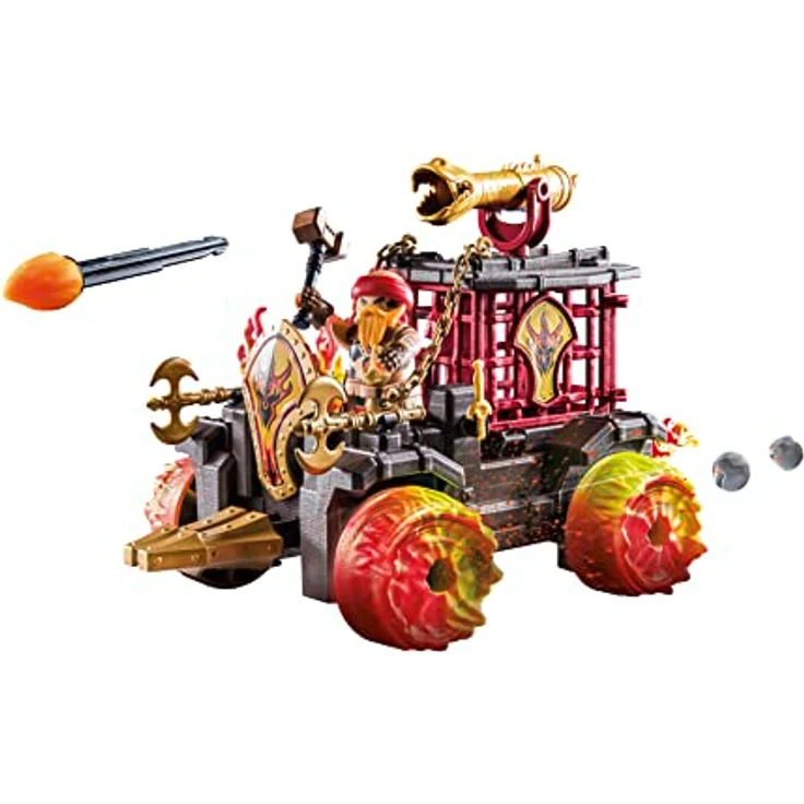 Playmobil® Konstruktions-Spielset Burnham Raiders - Feuerkampfwagen (71299), Novelmore, (46 St), Made in Europe – Bild 4