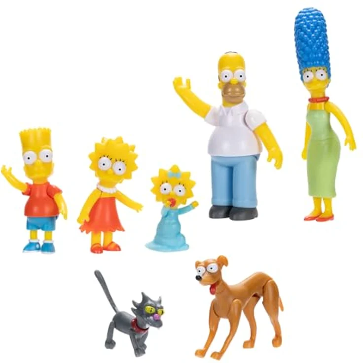 Jakks Pacific Simpsons Minifiguren 7er-Pack, 6 cm große Actionfiguren mit Homer, Marge, Bart, Lisa, Maggie, Hund und Katze – Bild 10