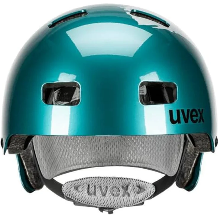 uvex Kid 3, robuster Fahrradhelm für Kinder mit individuellem Größenanpassungssystem, waschbarer Innenausstattung, Teal-Silver, 55-58 cm – Bild 3