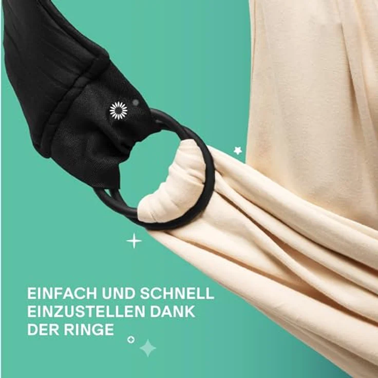 Koala Bauchtrage, ergonomische Babytrage für Neugeborene ab 3 Monaten, grau – Bild 5