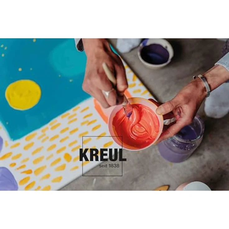 KREUL Triton Acrylic Liquid Fränkisch Rot 750 ml, Hochwertige Künstler-Acrylfarbe in Studienqualität, wasserbasierend, tiefmatt und schnell trocknend – Bild 9