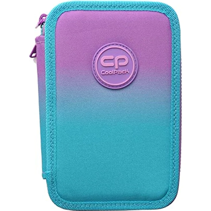 CoolPack XXL Pencil Case 3-Fächer Federmäppchen, lila Ombre mit 44-teiligem Schulmaterialset, wasserdicht und kratzfest – Bild 3