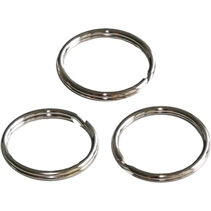 WEDO 2623025 Schlüsselringe Metallringe, 25 mm Durchmesser, glanzvernickelt, 100 Stück, silber – Bild 2