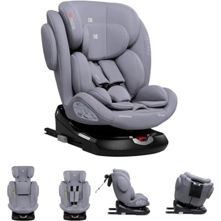 Kikkaboo Autokindersitz Kindersitz i-Felix i-Size, bis: 36 kg, (40-150cm) Isofix Top Tether 360 Grad Drehung, wählbarer Bezug – Bild 3