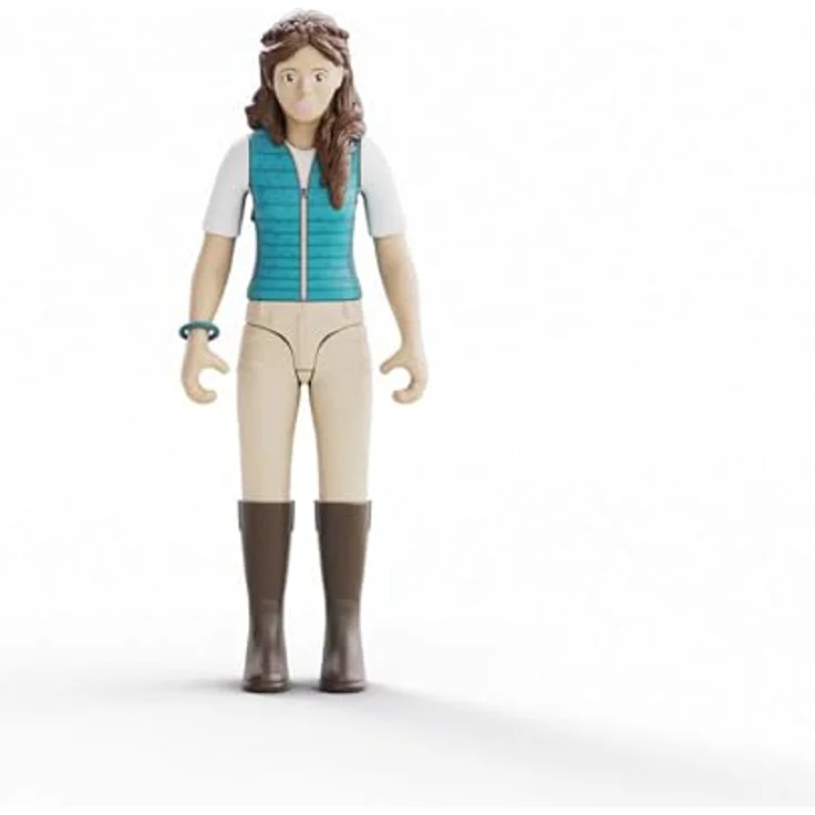 Schleich Lisa & Storm, Reiterin und Pferd im Horse Club, vollbewegliche Figur mit abnehmbaren Sattel und Zaumzeug, Hannoveraner-Wallach in schwarz, 15,5 x 18 x 8,2 cm – Bild 4