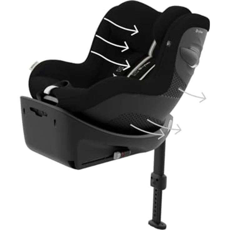 Cybex Sirona G i-Size Plus, Reboard Kindersitz mit 360°-Drehmechanismus, Moon Black – Bild 7