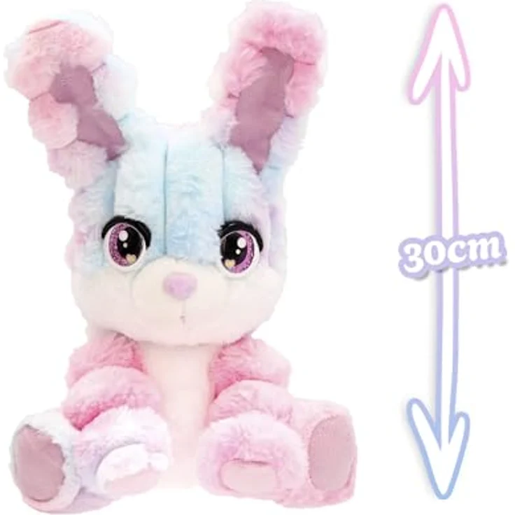 IMC TOYS Baumwolle Cuties 926301, Plüschtier groß Hase, 30 cm, pink/blau/weiß, super weich und kuschelig, für Kinder ab 2 Jahren – Bild 2