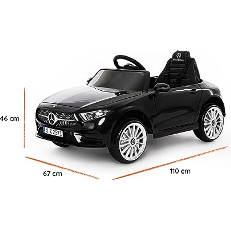 Babycar Kinder Elektroauto Mercedes CLS 350 AMG (Schwarz) 12V Akku, Ledersitze, Fernbedienung, MP3 – Bild 4