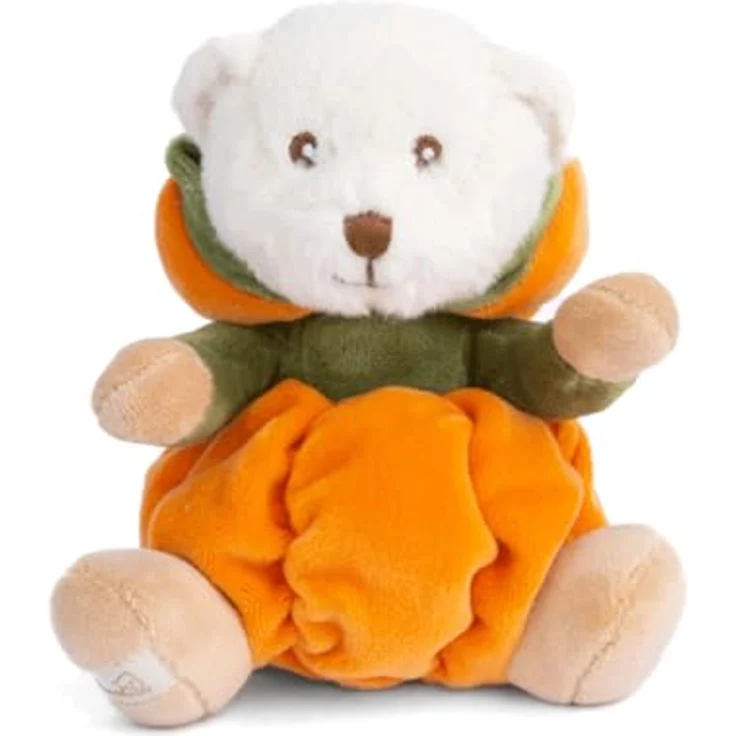 Bukowski Ziggy Kürbis Plüschteddybär, 15 cm, orange/grün, handwaschbar bis 30°C – Bild 2