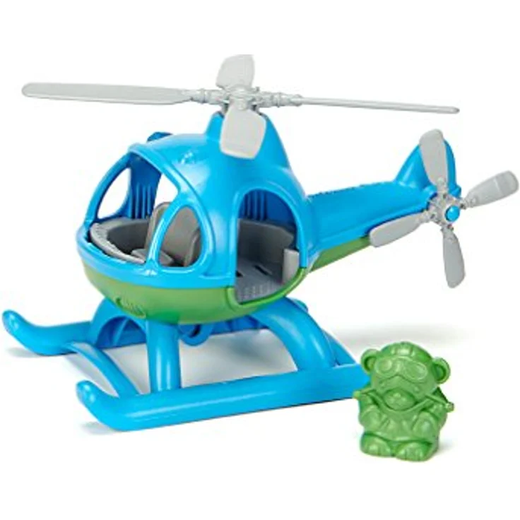 Green Toys 8601060 Hubschrauber, Helikopter, Spielflugzeug, nachhaltiges Spielzeug für Kinder ab 24 Monaten – Bild 2