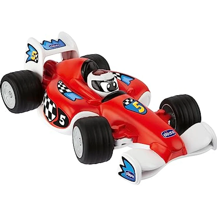 Chicco Tom Race Radio Control, Rennwagen, bewegt Sich in 4 Richtungen, Infrarot-Fernbedienung mit 4 Richtungstasten, mit Sportwagen-Sound, funkgesteuertes Auto, Kinderspielzeug 2-6 Jahre – Bild 1