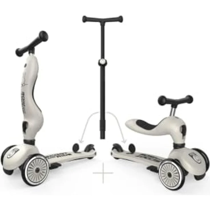 Scoot and Ride Highwaykick 1, 2in1 Laufrad und Scooter mit Schiebegriff, Miffy Kollektion, weiß – Bild 3