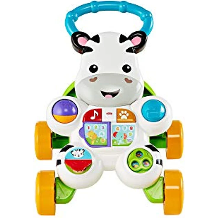 Fisher-Price Lern mit mir - Zebra Lauflernwagen, musikalisches Aktivitäts- und Gehspielzeug mit Lerninhalten, ab 6 Monaten, Französisch, reduzierte Verpackung, GXC30 – Bild 1