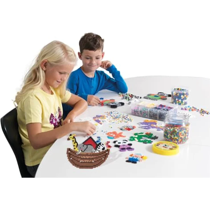 Hama Bügelperlen Hama Blister Dinosaurier, Midi-Bügelperlen Set mit 450 Perlen, 1 Dino Stiftplatte und Bügelpapier, Ø 5 mm, für Kinder ab 5 Jahren – Bild 8