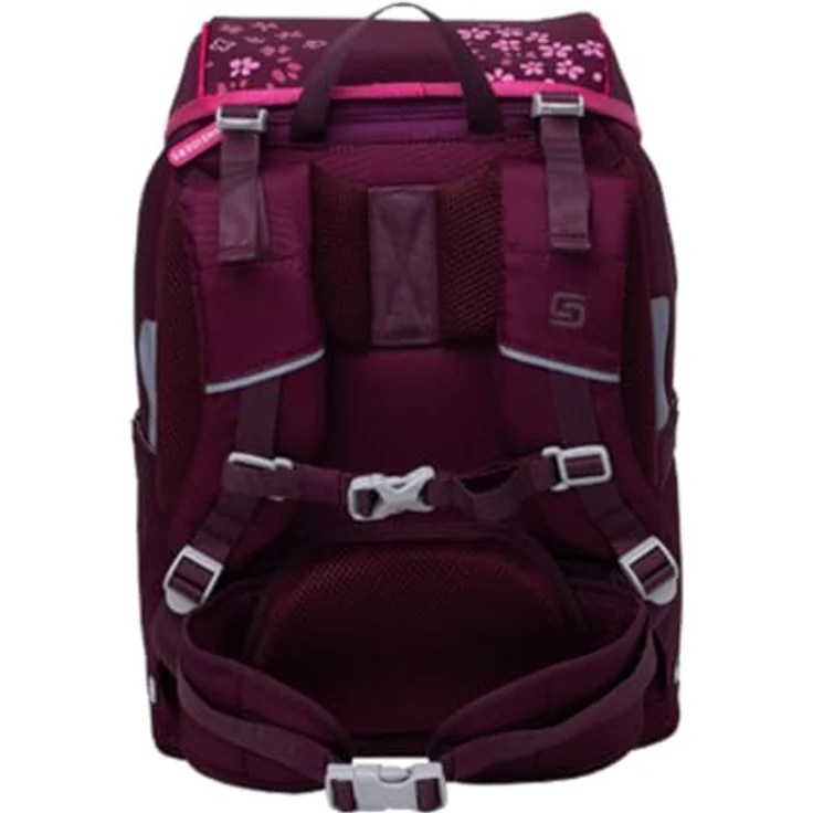 Schneiders Vienna Schulranzen Ergojet Floral Fantasy, ergonomische Schultasche aus 100% recycelten PET-Flaschen, 21 Liter, inklusive LED-Leuchtstab und Sportbeutel – Bild 4