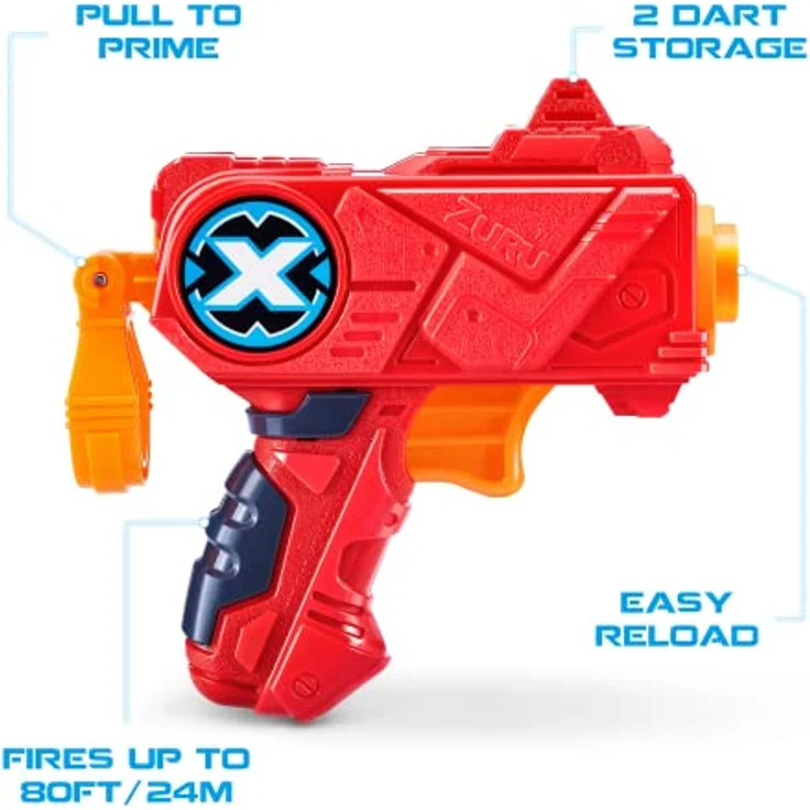 XSHOT - Excel Mikro-Pistole aus Schaumstoff, 1 Schuss mit 8 Pfeilen, für bis zu 25 m, 3613TQ1-22 – Bild 3