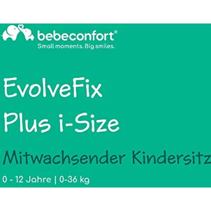 Bebeconfort EvolveFix Plus i-Size, Neugeborenes/Kleinkind/Kindersitz, ISOFIX-Kindersitz mit Stützbein, 360°-Kindersitz, ab Geburt bis zu 12 Jahren, bis 36 kg, 40-150 cm, Black Mist – Bild 2